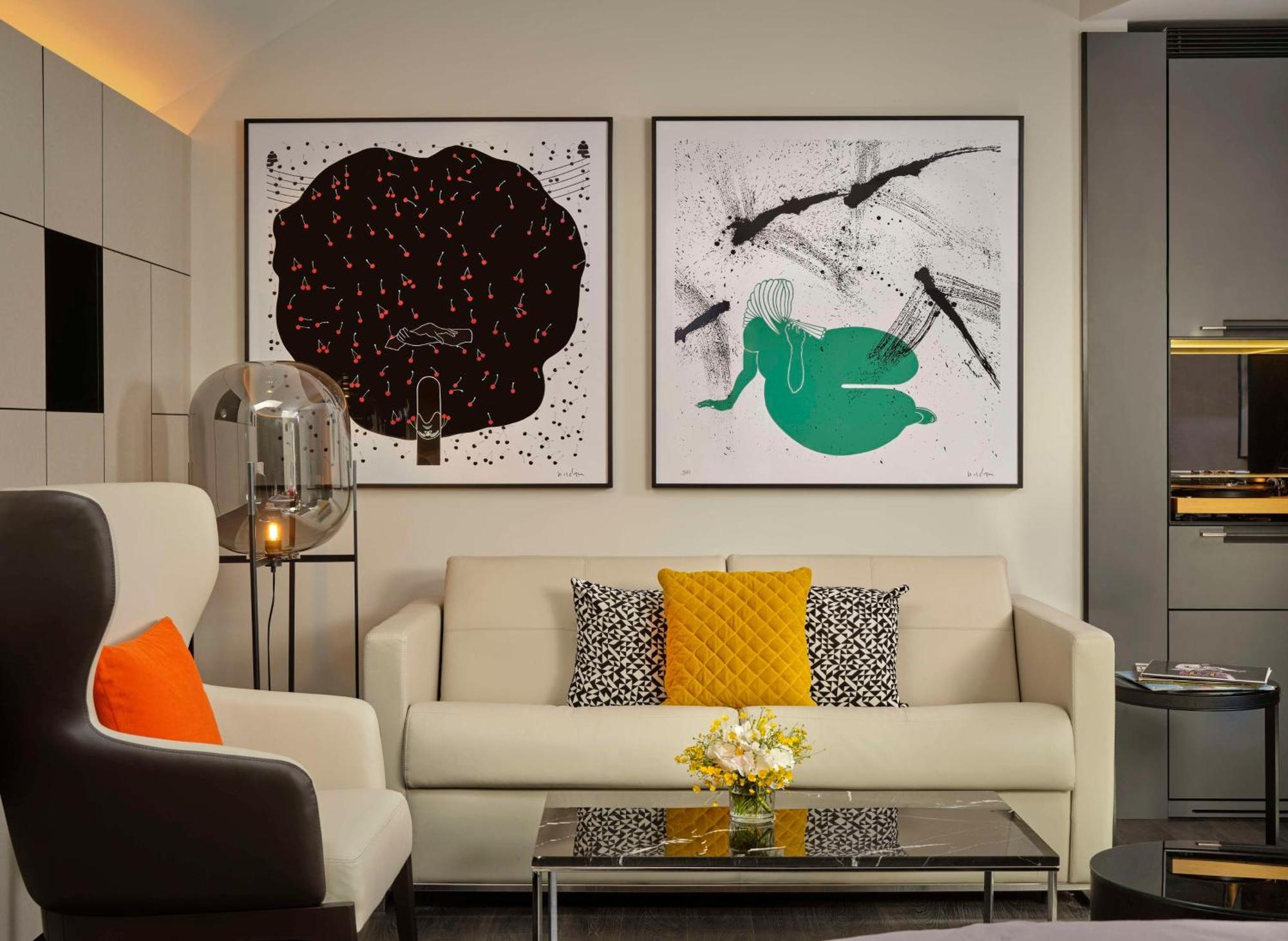 Art'Otel Zagreb, Powered By Radisson Hotels Dış mekan fotoğraf A living room with a sofa